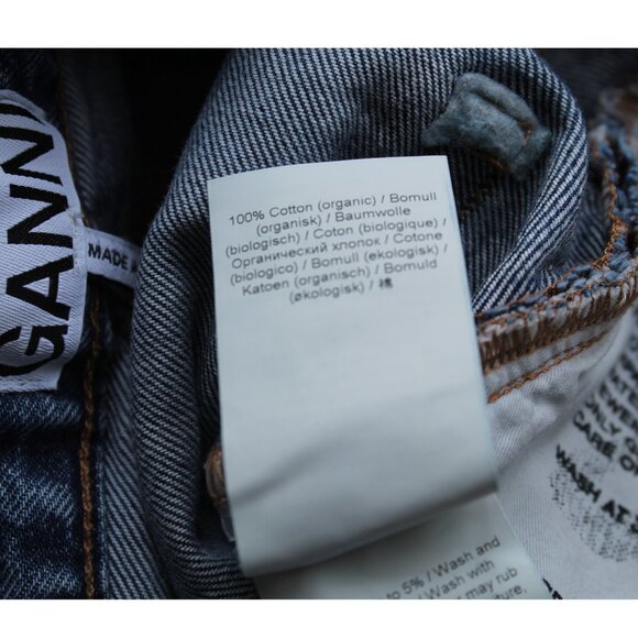 GANNI Magny Wide-Leg High-Rise Jeans 31" / Size 27 / Mid Blue Vintage - Picture 11 of 11